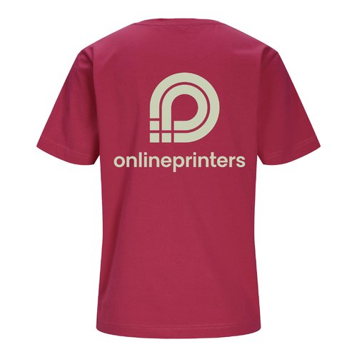 Fuchsiafarbenes T-Shirt aus Bio-Baumwolle fr Damen.