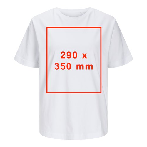 Weies Baumwoll-T-Shirt fr Damen mit kurzen rmeln.