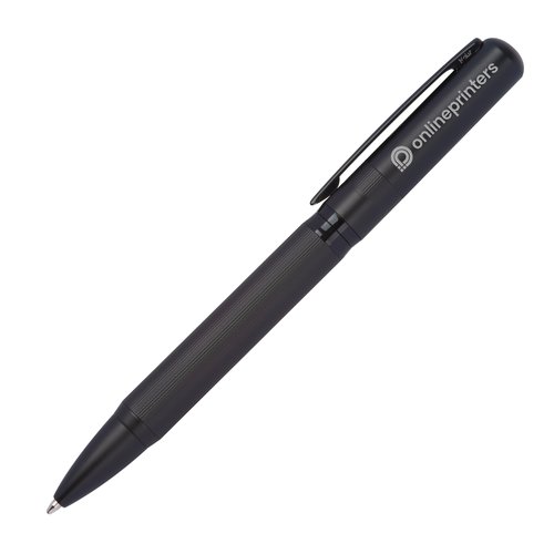 Schwarzes Schreibset mit Kugelschreiber und Etui.