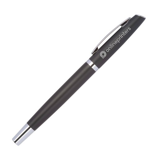 Schwarzes Schreibset aus recyceltem Aluminium, bestehend aus einem Stift.