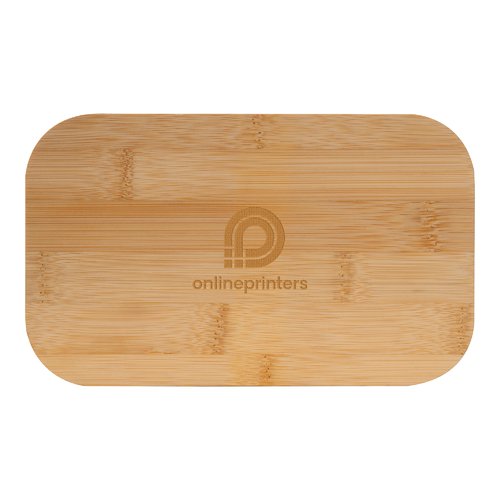 Helle Bambus Lunchbox mit Deckel.