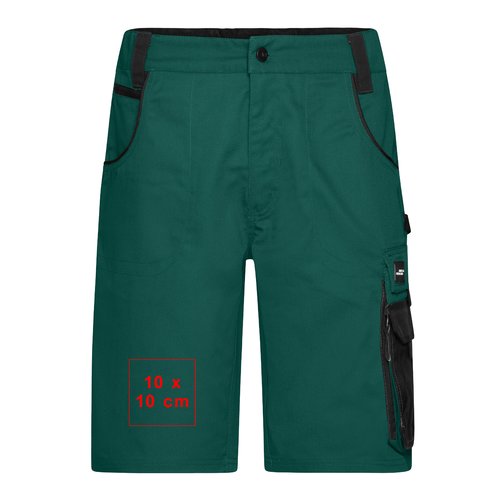 Grüne Stoff-Shorts im Unisex-Stil mit Taschen.