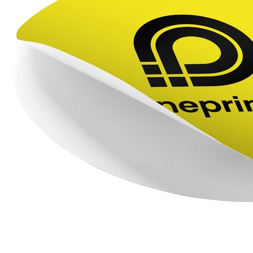 Runder Papier-Aufkleber in freier Form.