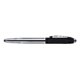 Metallfarbener Rollerball mit weicher Oberflche und Clip.