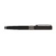 Schwarzer Rollerballstift mit Metallelementen und Clip.