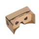 Braune VR-Brille aus Karton zum Zusammenfalten.