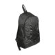 Schwarzer Rucksack mit Reiverschlssen und Seitentasche.