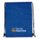 Blaue 2-in-1 Khltasche/Sportbeutel mit Kordelzug.