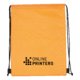 Orangefarbener 2-in-1 Sportbeutel/Khltasche mit Kordelzug.
