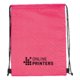 Pinke Khltasche/Sportbeutel mit Kordelzug.