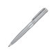 Silberner Metall-Kugelschreiber mit Clip und Druckknopf.