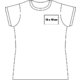 Weies Damen T-Shirt aus Stoff mit kurzen rmeln.