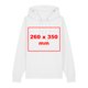 Weier Hoodie aus Stoff mit Kapuze und Kngurutasche.