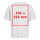 Weisses Baumwoll-T-Shirt im Oversized-Schnitt, Unisex.