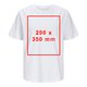 Weies Baumwoll-T-Shirt fr Damen mit kurzen rmeln.