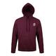 Burgunderfarbener Hoodie aus Baumwollmischgewebe mit Kapuze und K�ngurutasche.