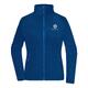 Royalblaue Fleecejacke aus Polyester f�r Damen mit durchgehendem Rei�verschluss.
