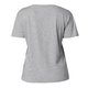 Grau meliertes Baumwoll-T-Shirt f�r Damen.