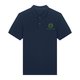 Marineblaues Poloshirt aus Bio-Baumwolle f�r Herren mit kurzer Knopfleiste.