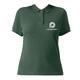 Gr�nes Poloshirt aus Baumwolle f�r Damen mit Knopfleiste.