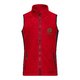 Rote Fleeceweste aus Polyester fr Damen mit durchgehendem Reiverschluss.