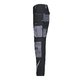 Schwarz-graue Arbeits-Hose aus Polyester-Baumwoll-Mischgewebe mit mehreren Taschen.