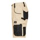 Beige-Schwarze Polyester-Baumwoll-Shorts mit mehreren Taschen.