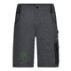Dunkelgraue Arbeitsshorts aus Polyester-Baumwoll-Mischgewebe mit mehreren Taschen.
