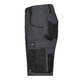 Dunkelgraue/Schwarze Polyester-Baumwoll-Shorts mit mehreren Taschen.