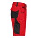 Rot-schwarze Arbeits-Shorts aus Polyester-Baumwoll-Mischgewebe mit mehreren Taschen.
