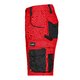 Rote/Schwarze Arbeits-Shorts aus Polyester-Baumwoll-Mischgewebe mit mehreren Taschen.