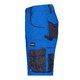 Blaue Arbeitsshorts aus Polyester-Baumwoll-Mischgewebe mit mehreren Taschen.