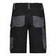 Schwarz-graue Arbeits-Shorts aus Polyester-Baumwoll-Mischgewebe mit mehreren Taschen.