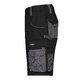 Schwarz-graue Arbeits-Shorts aus Polyester-Baumwoll-Mischgewebe mit mehreren Taschen.
