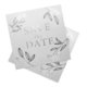 Quadratische Papierkarte mit partiellem Glanzlack.