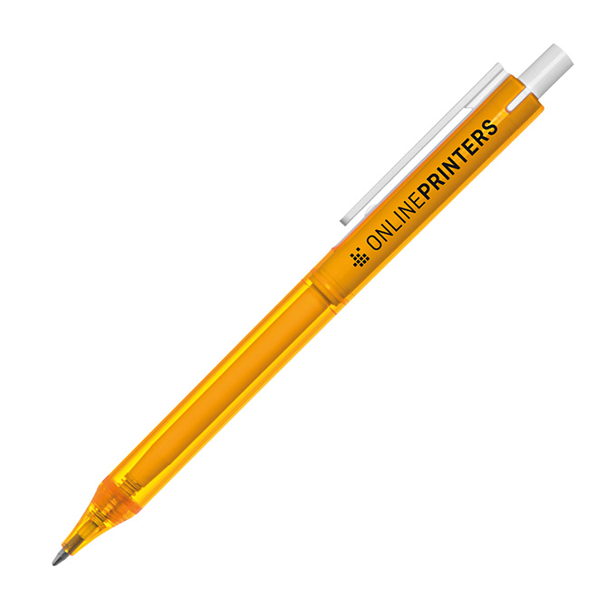 Werbekuli Kugelschreiber mit vollfarbiger UV Bedruckung Text Logo Grafik Kedu 