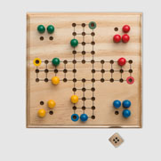Holz-LUDO-Spiel Hakkri