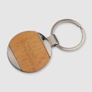 Metall-Holz-Schlsselanhnger Langhaus