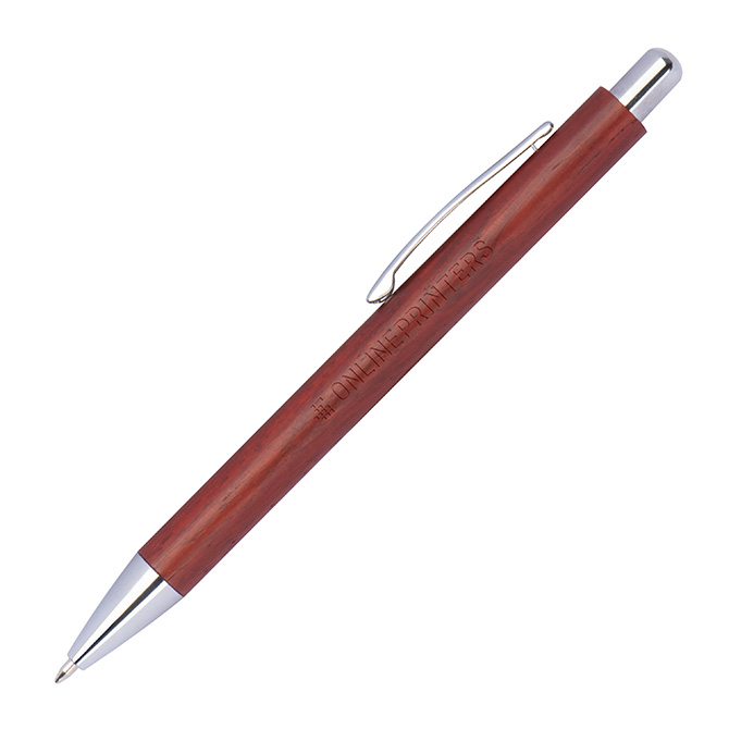 NOMA NOMA® Kugelschreiber aus dunklem Holz mit Touch-Funktion blauschreibend Nachhaltiger und Hochwertiger Drehkugelschreiber mit Metallapplikationen 