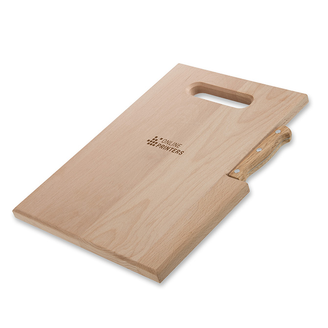 Holzbrett mit Messer Lizzano