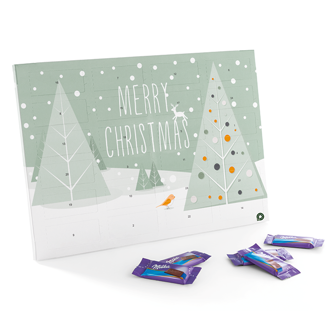 Tisch-Adventskalender, Milka