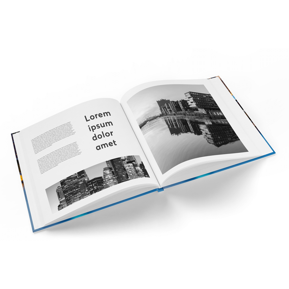 Hardcover-Bcher mit einfarbigem Innenteil