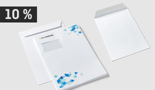 Unterlagen knickfrei versenden:<br>Versandtaschen