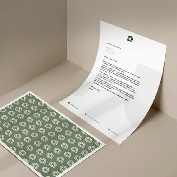 Bild Vorder-und Rckseite eines professionellen Briefpapier-Designs