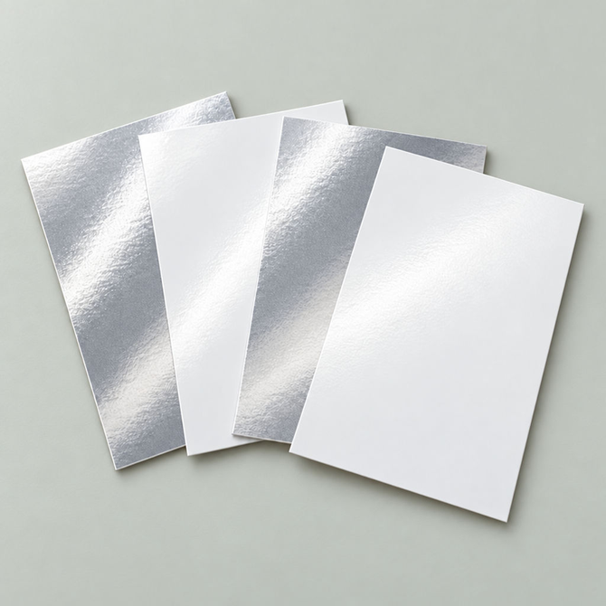 Bild Magic Chrome in Silber und Splendorlux in gl�nzendem Wei� als Kartenf�cher