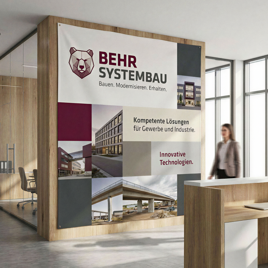 Bild Werbebanner in Unternehmensr�umen