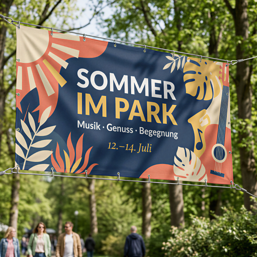 Bild Werbebanner auf Festival