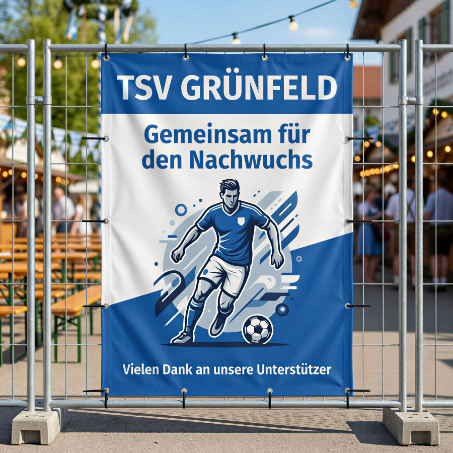 Bild Banner auf Sportplatz
