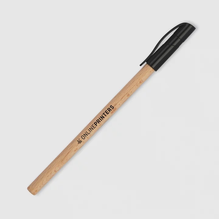 250 Holz-Kugelschreiber Palmdale, braun, Online gestalten, Logo einfach hochladen
