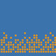 Pixel Orange auf Blau Pixel Orange auf Blau
